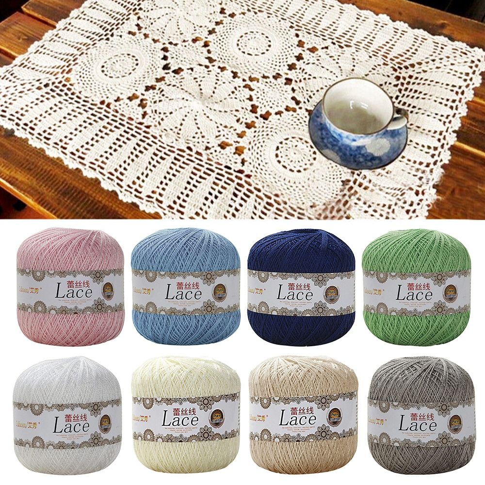 Embroidery Thread Yarn - 50g/Ball Soft Cotton Lace Yarn Crochet