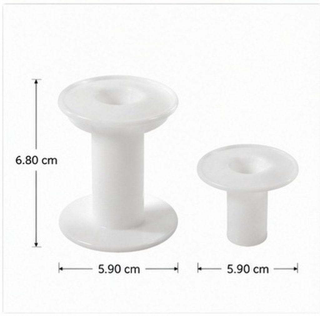 Embroidery Thread Yarn - 10Pcs Plastic Spools White Versatile Empty