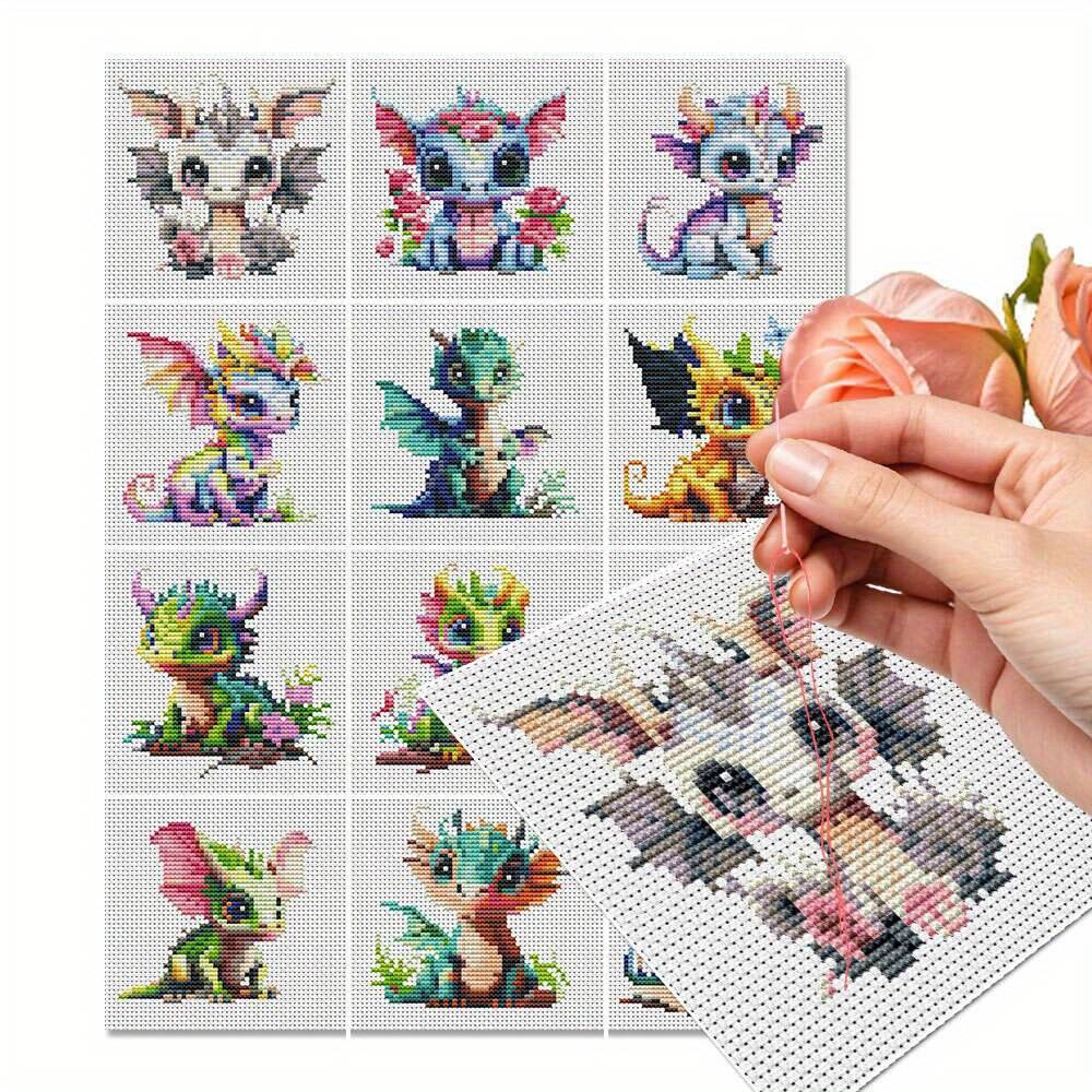 12Pcs Dragon Cross Stitch 11CT - огляд і ціна Embroidery Job