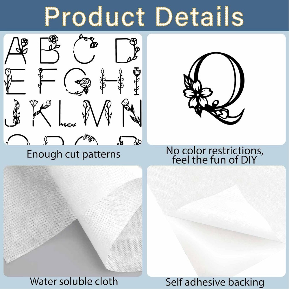 Letter A-Z Water Soluble Embro - огляд і ціна Water Soluble Stabilizer