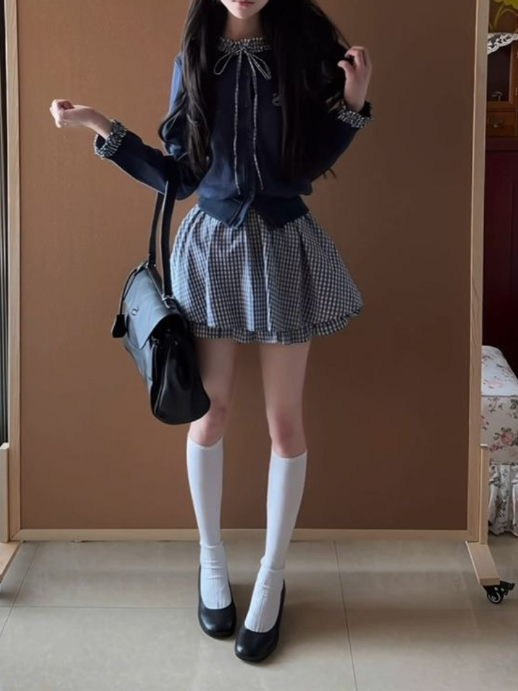 Japanese Preppy Sweet 2 Piece  - огляд і ціна Embroidery Cotton Shirt