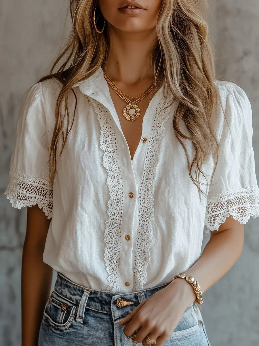 Elegant Women's Shirts Casual  - огляд і ціна Embroidery Uniform