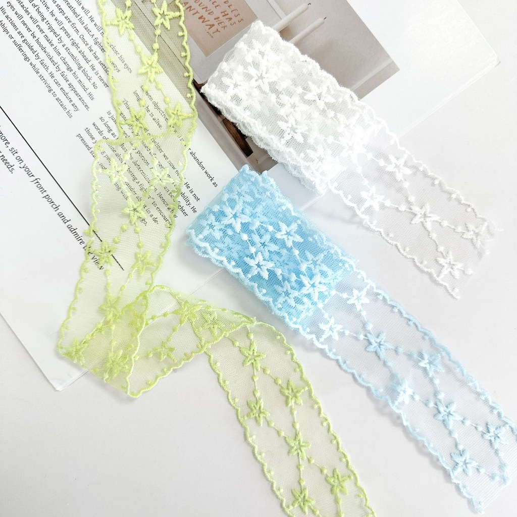Star Embroidered Ribbon Soft E - огляд і ціна Embroidery Ribbon