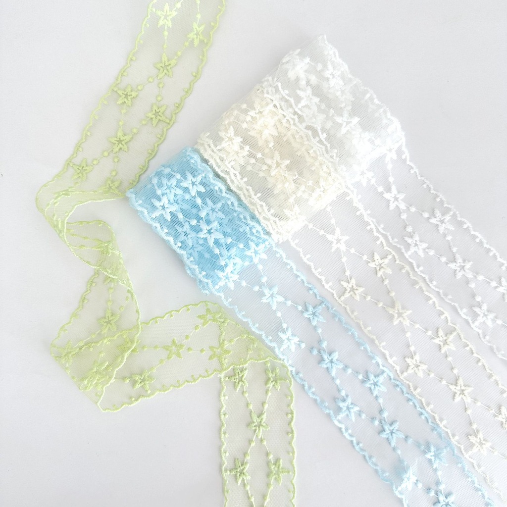 Star Embroidered Ribbon Soft E - огляд і ціна Embroidery Ribbon