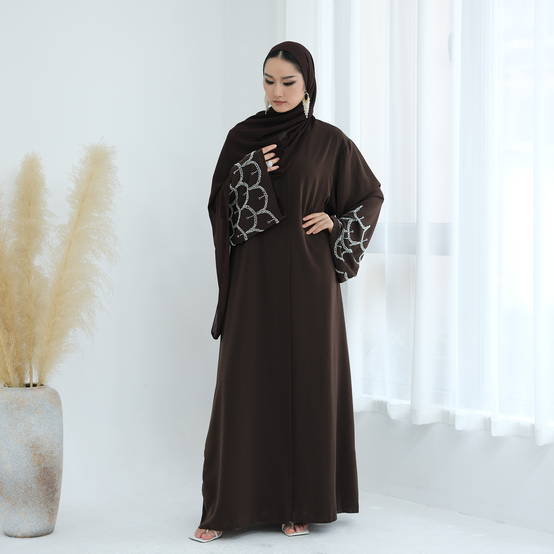embroidery Women Dress Abaya c - огляд і ціна Embroidery Arabic