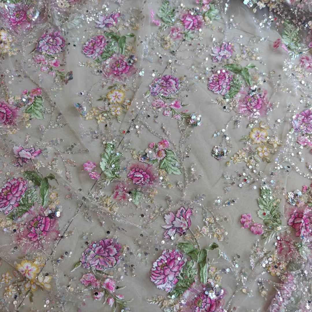 1M 120Cm Wide Luxury Beaded La - огляд і ціна Embroidery Net Fabric