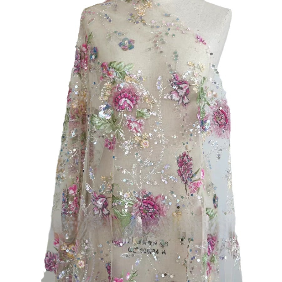 1M 120Cm Wide Luxury Beaded La - огляд і ціна Embroidery Net Fabric