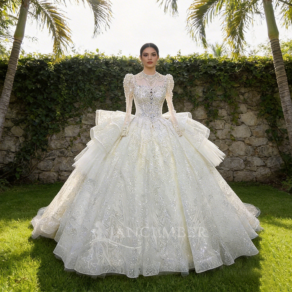 High Neck Chic Wedding Dress C - огляд і ціна Embroidery Ribbon