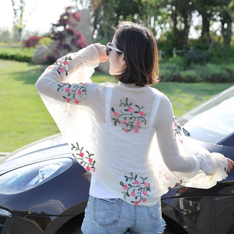 2025 Summer New Women Long Cas - огляд і ціна Embroidery Cotton Shirt