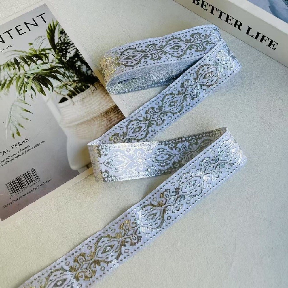 Silver Glitter Embroidery Ribb - огляд і ціна Embroidery Ribbon