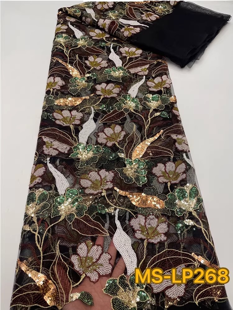 1yard Luxury Double color bead - огляд і ціна Embroidery Net Fabric