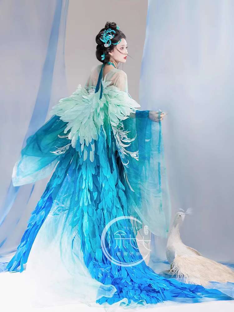 New Peacock Hanfu Womens fashi - огляд і ціна Embroidery Cotton Shirt