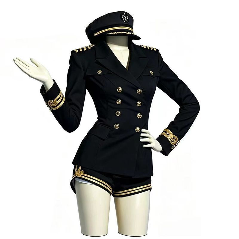 Women Black White Sailor Capta - огляд і ціна Embroidery Uniform